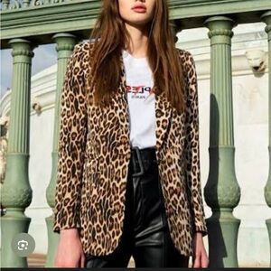 The Kooples
Twill Leopard Print Blazer